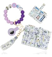 Sunpour Wristlet Wallets for Women Cute Keychain Wallet with AirTag Holder RFID Small Credit Card...