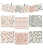 VISSTREE Reusable Swedish Dishcloths for Kitchen, 6 Pack Boho Floral Swedish Dish Cloths, Absorbe...