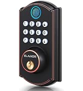 ELAMOR Fingerprint Door Lock, Keyless Entry Door Lock with Automatic Locking, 50 User Codes, Smar...