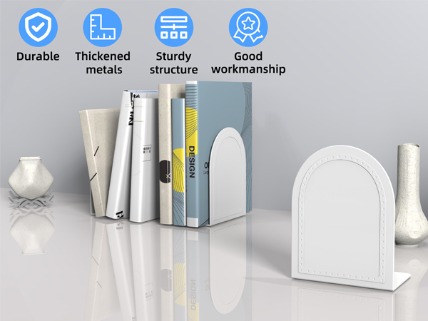 white bookends