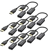 URELEGAN Displayport to HDMI Adapter 10-Pack, 4K UHD Not Bidirectional Display Port DP to HDMI Ca...
