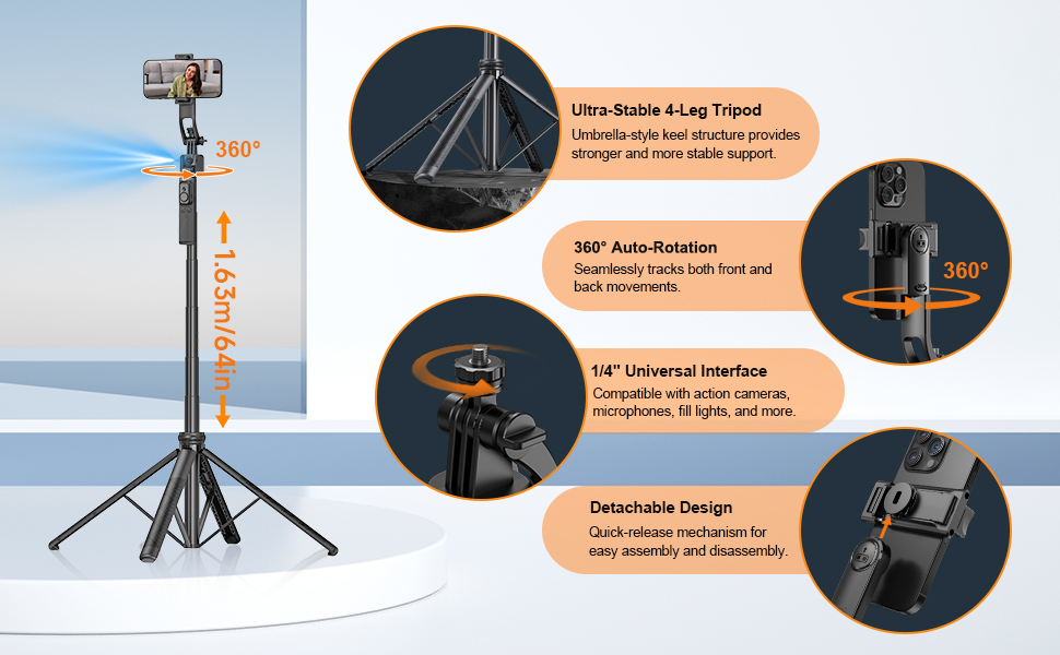 Ultra-Stable 4-Leg Tripod