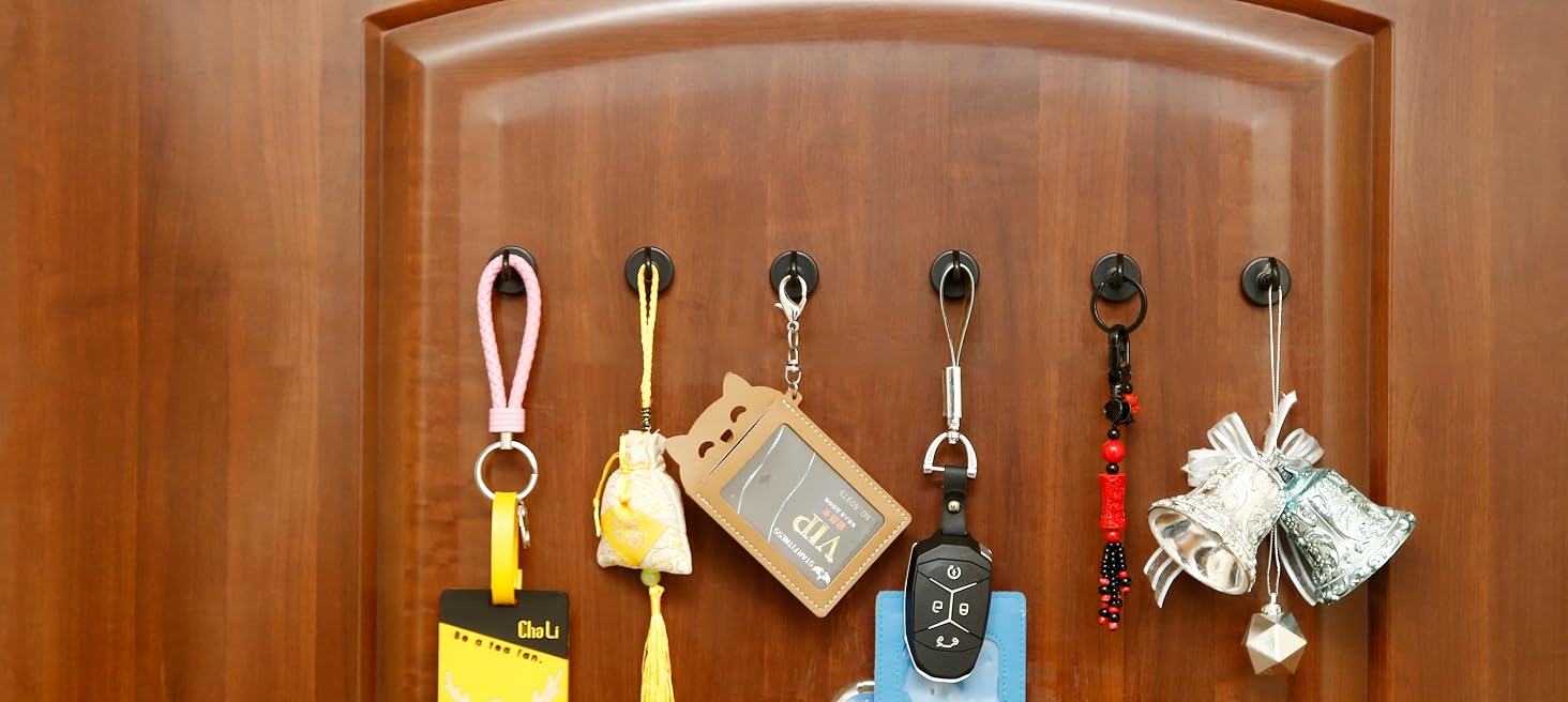 Neosmuk Black Magnetic hooks for metal door