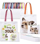 30 Pack Sublimation Blanks Tote bags, MAFYE Reusable Grocery Bags DIY Heat Transfer Canvas Tote B...