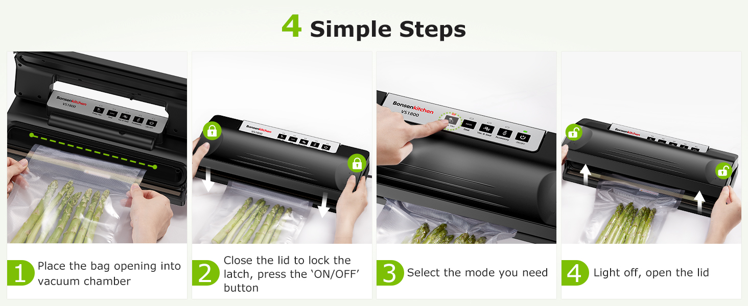 Bonsenkitchen Vacuum Sealer Machine