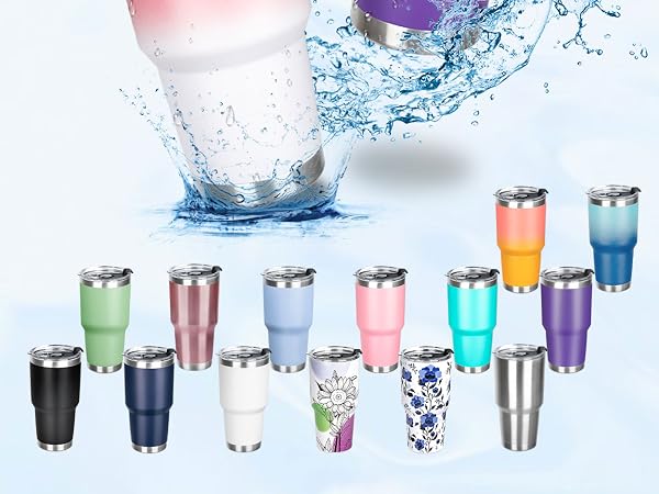 30oz insulated cup with straw