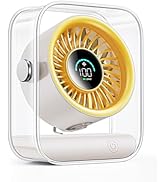 DIGIX USB Rechargeable Desk Fan, Portable Table Fan with 100 Speeds Turbo Airflow, 90° Tilt Quiet...