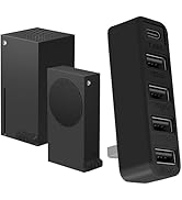 Joso USB 2.0 Hub for Xbox Series X & S, 5-Port USB Splitter Adapter with Type-C for Controller Ch...