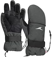 Achiou Ski Gloves Waterproof Snowboard Gloves, Winter Cold Weather Gloves for Men & Women, Touchs...