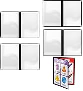 MADHOLLY Dry Erase Morning Menu Covers for 8.5"x11" Educational Posters - Holds 2 Sheets, 4 Pages...