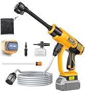 DIYtoolifz Cordless Pressure Washer Compatible with DeWalt 20V Battery, 800PSI Ultra-Light 2.2LBS...