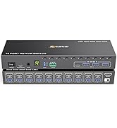 10 Port 8 Port KVM Switch HDMI 4K@60Hz EDID Simulation, USB 3.0 HDMI KVM Switch for 10 Computers ...