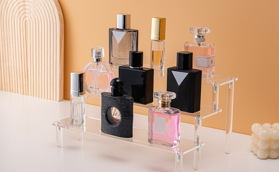 acrylic risers perfume organizer