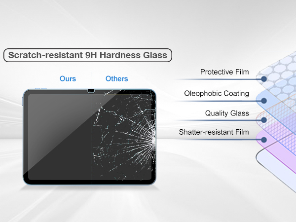 9H hardness tempered glass