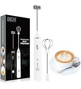Delm Milk Frother Electric USB Stainless Steel Accessory (White)