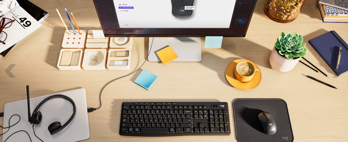 m240 for business wireless ambidextrous mouse