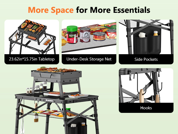 portable grill table, portable camping table