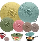 Silicone Lids for Food Storage - 6 Pack - 6 Sizes - Food Grade - Reusable Silicone Bowl Covers fo...