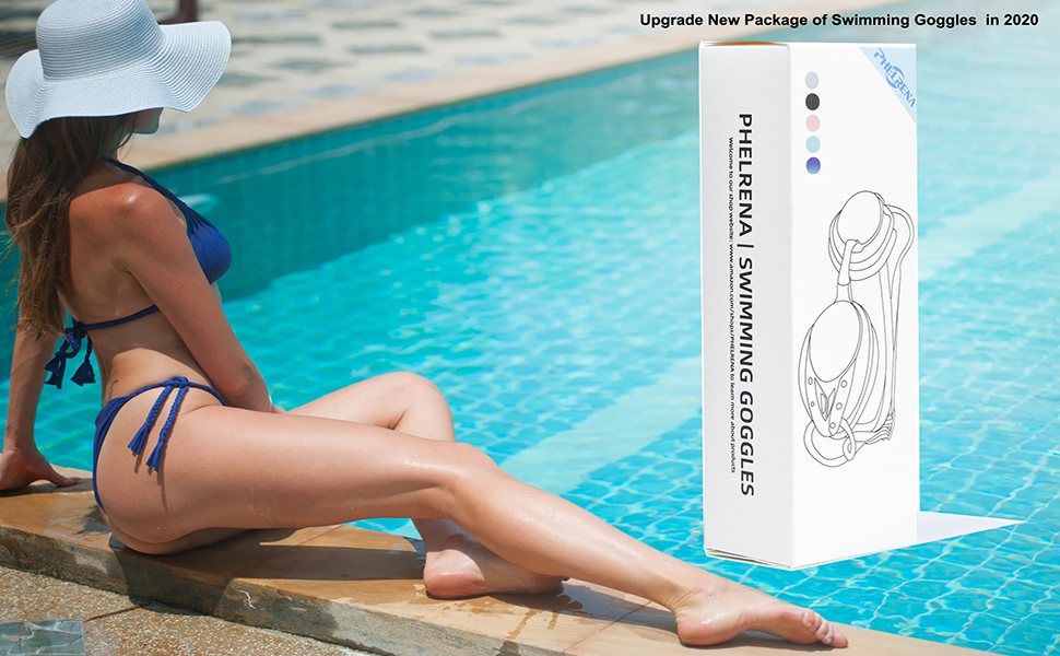 New Upgrade packaging of PHELRENA swimming goggles