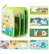 Anboor Baby Cloth Book Sensory Toys, Touch and Feel Crinkle Books Preschool Educational Learning ...