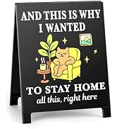 Satirical Office Desk Decor Funny Table Sign Gifts for Coworkers Introverts This Is Why I Wanted ...