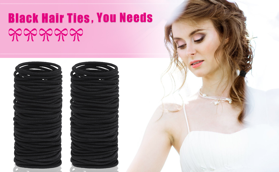 Black Hair Ties