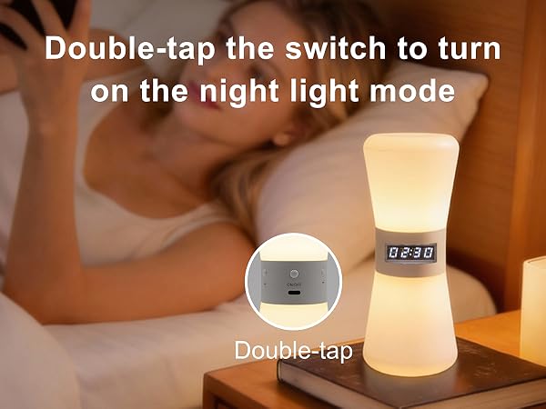 Double-tap the Switch to turn on the night light mode