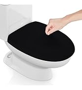 Stretch Spandex Toilet Lid Cover, Thick Toilet Seat Cover for Bathroom, Washable Soft Toilet Cove...