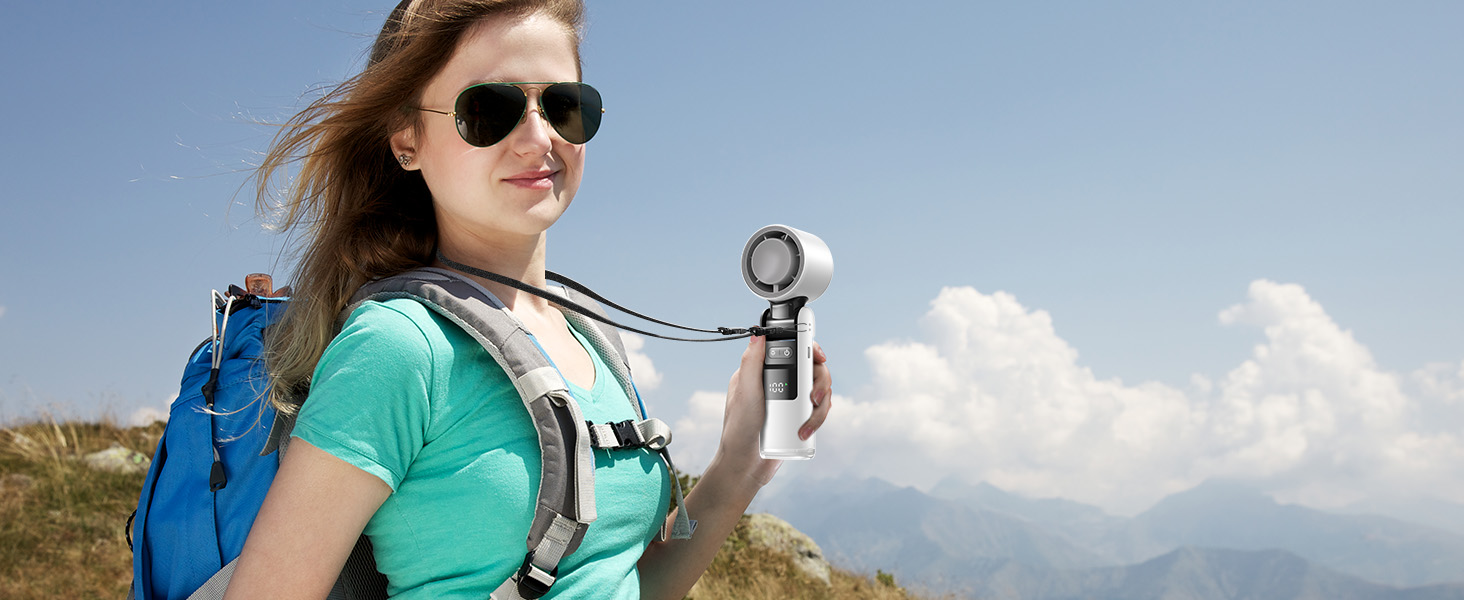 powerful high speed hiking fan for camping and outdoor climbing