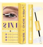 Fyonas Lash Bond and Seal Waterproof Long Lasting 2 in 1 Cluster Lash Glue for Eyelash Extensions...
