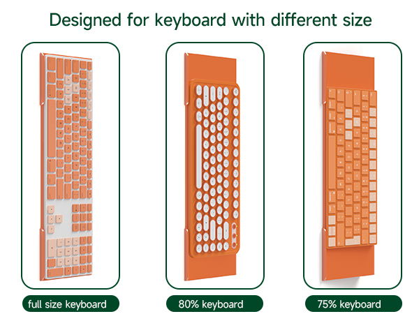 orange computer keyboard riser