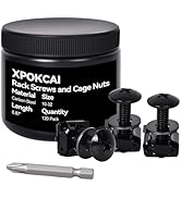 Xpokcai 120-Pack 10/32 Set Rack Screws with Nylonand and Cage Nuts Washers for Server Racks?Route...