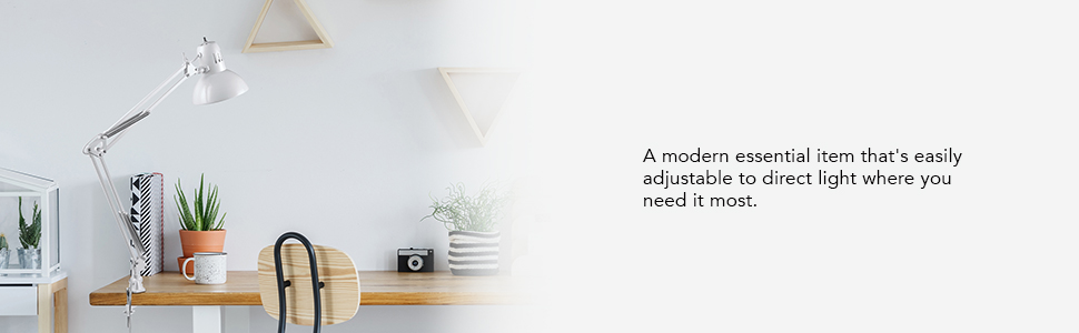 Architect Matte White Swing Arm Clamp-On Desk Lamp Style