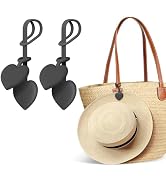 Nearockle Magnetic Hat Clip for Travel on Bag, 2Pack Silicone Adjustable Sunhat Holder Clips, Vac...