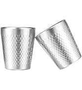 TIICOO Stainless Steel Cups 2 Packs 10oz/300ml Stackable Double Wall Insulated Metal Shatterproof...
