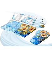Ospelelf Ergonomic Mouse Pad and Keyboard Stand Wrist Rest Set, Memory Foam Comfort, Pain Relief ...
