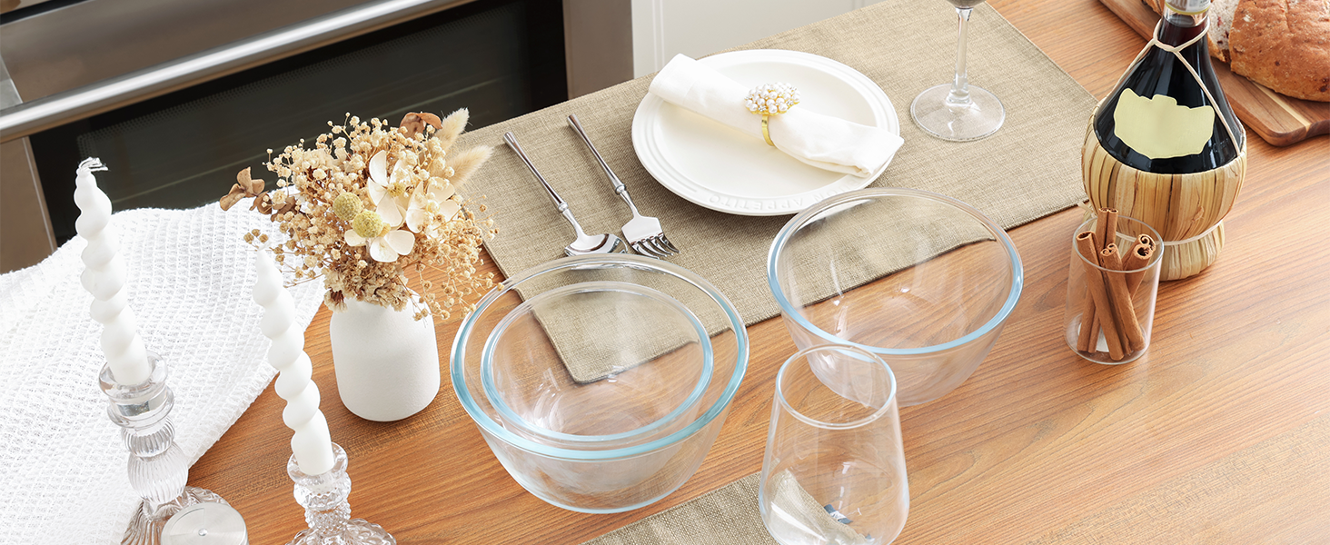 Glass Mixing Bowls with Lids