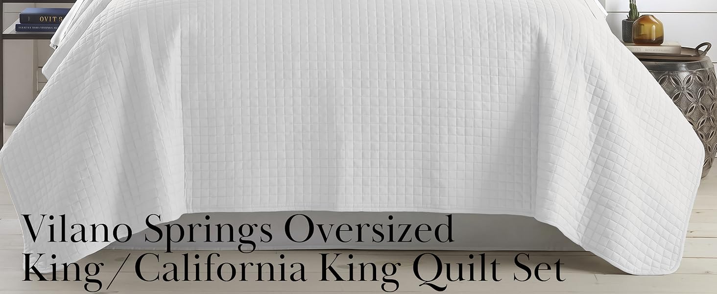 Twin XL quilt in white with lightweight comfort and hotel inspired bed coverage