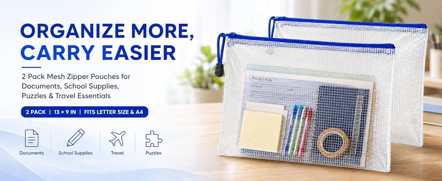 mesh zipper pouch bags
