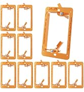 VCE Low Voltage Mounting Bracket 10 Pack, Flush Low Voltage Box for Single Gang Wall Plate, Telep...