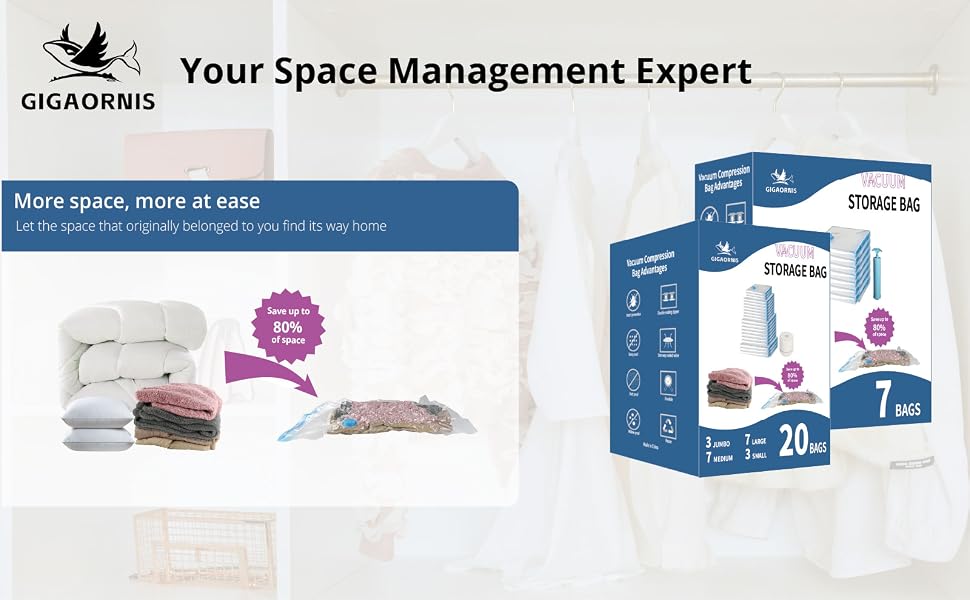 vacuum storage bag save 80% of space