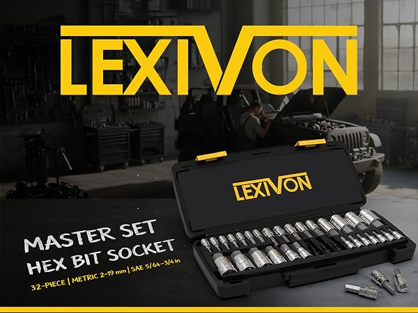 Master HEX Bit Socket Set, Premium S2 Alloy Steel