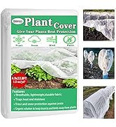 Plant Covers Freeze Protection 4.9ft x 32.8ft Floating Row Cover Reusable Garden Fabric Plant Cov...