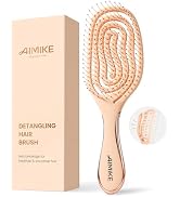 AIMIKE SpiraFlexi Hair Brush, Soft Bristles Vented Detangler Brush for Fine Fragile Hair, Gentle ...