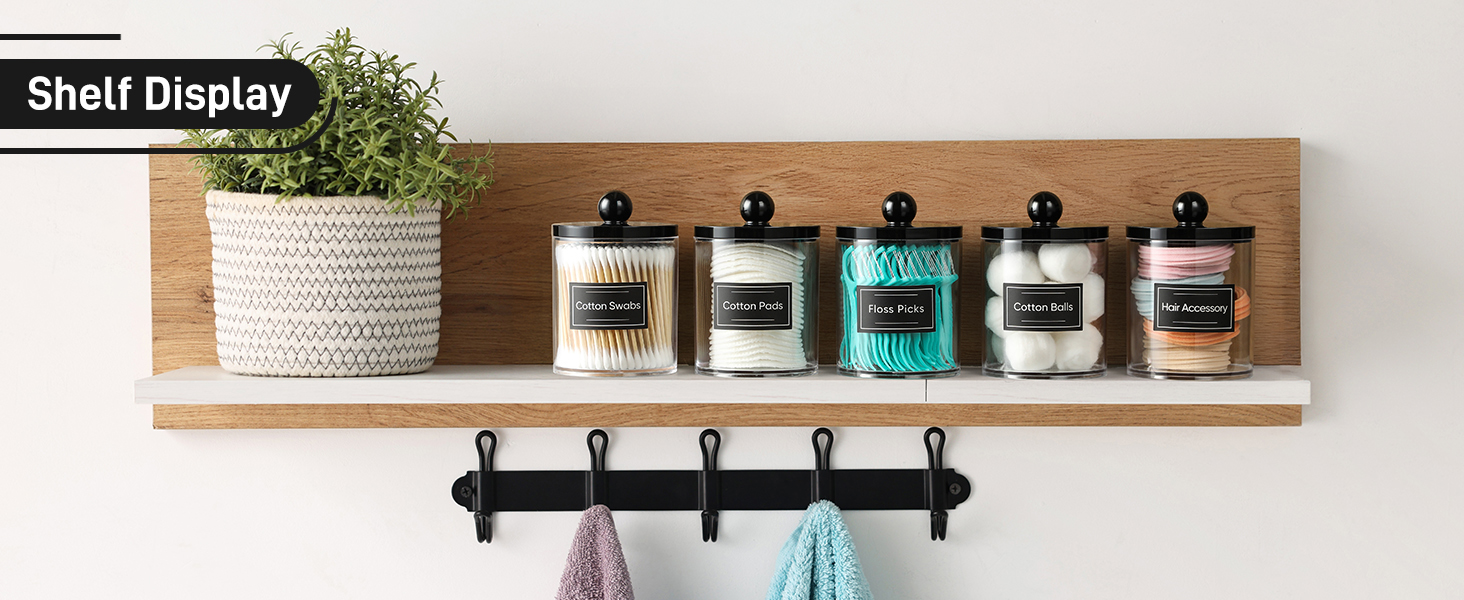 qtip holder dispenser bathroom canisters