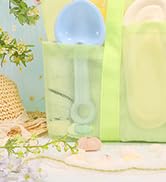Tagitary Beach Toys Mesh Beach Bag with Zipper, Green Large Beach Tote Waterproof Sandproof with ...