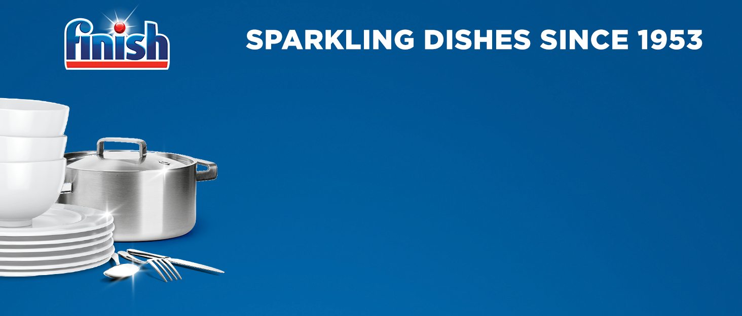 Finish Dishwasher detergent and rinse aid since 1953