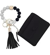 Meroqeel Silicone Beads Key Ring Keychain Bracelet Wristlet for Women, Cute Bead Car Keys Holder ...
