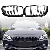 F30 Grill - Front Kidney Grille Black Grill for 2012-2018 BMW 3 Series F30 F31 320i 328i 328d 330...