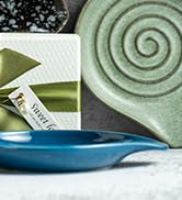 LAUCHUH Spoon Rest, 5-Inch Ceramic Spoon Holder, Heavy Duty Heat Resistant Ladle Holder for Stove...